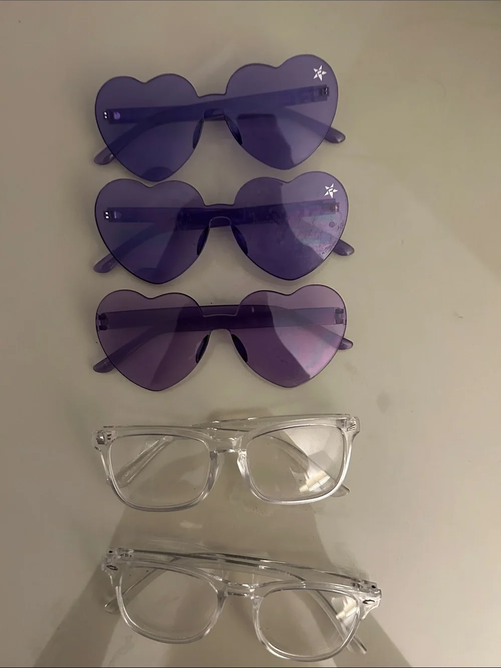 Kids Heart Sunglasses/Fake Glasses -set of 5